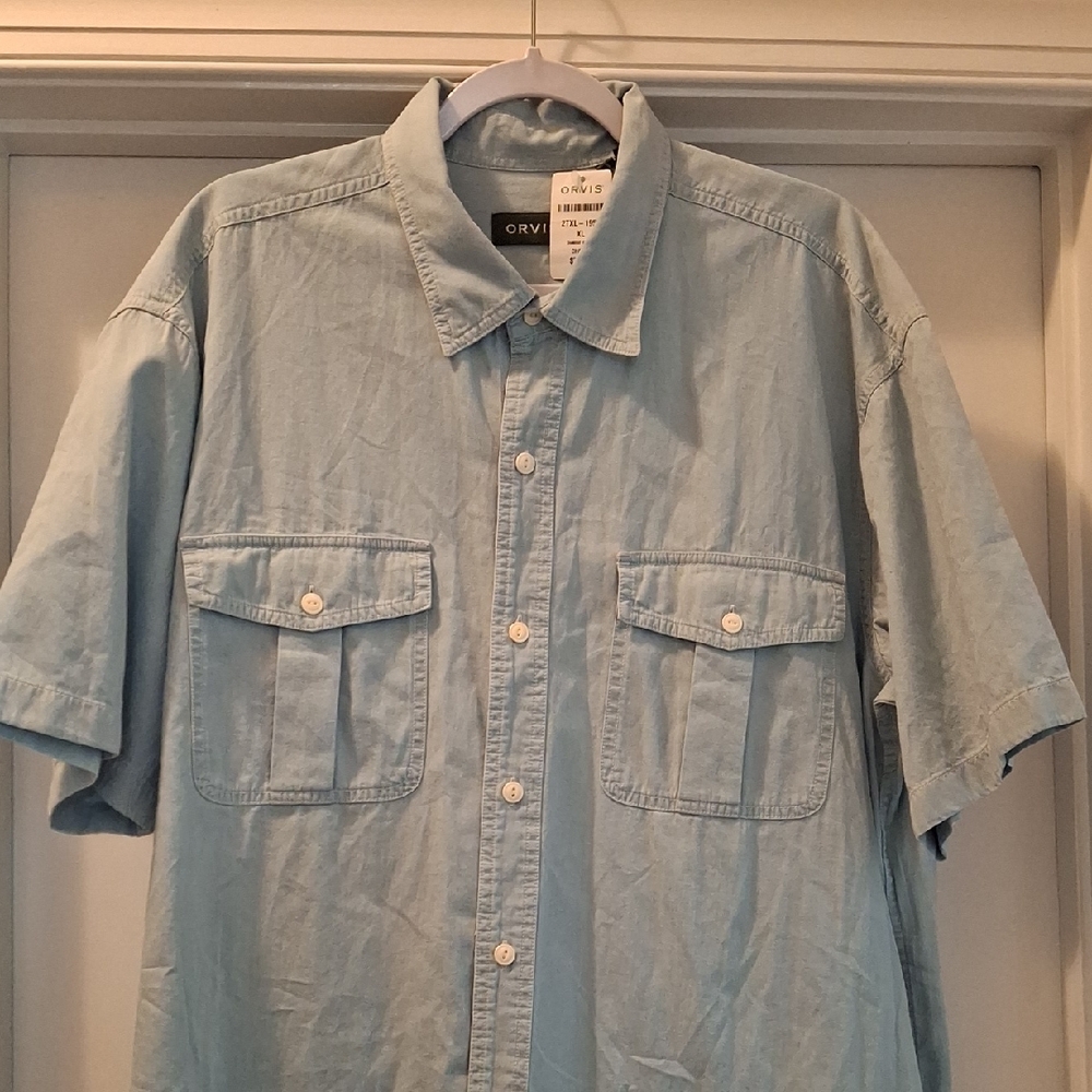 Orvis Sky Blue Button-Up Shirt